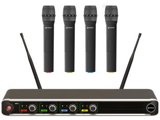 B-Stock Chord NU4-H draadloos 4 kanaals microfoon systeem