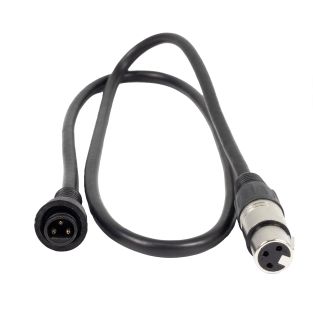 LEDJ 1 m 3-polige XLR female naar Hydralock DMX male – IP65
