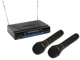 Qtx VH2 draadloos handheld microfoon systeem VHF 174.1 + 175.0MHz