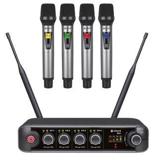 Chord XU4-H Microfoon systeem met 4 draadloze hand microfoons