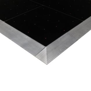 LEDJ Zwart RGB-sterrenhemelmotief dansvloerpaneel van 60 x 60 cm (3 zijden)