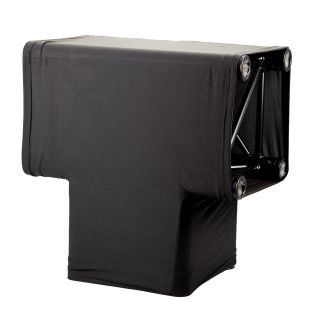 LEDJ zwart 3 Way T-stuk Quad trusshoes