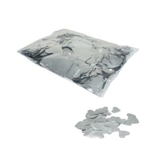 Equinox Losse confetti hartjes 55mmØ - Metallic zilver 1kg