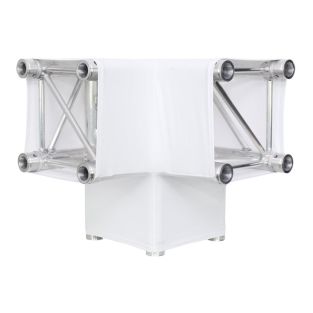 LEDJ Witte 3-weg 90 graden hoek Quad Truss huls/hoes