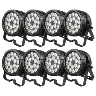 Citronic set van 8 IP65 Waterdichte HIPAR-200 spots