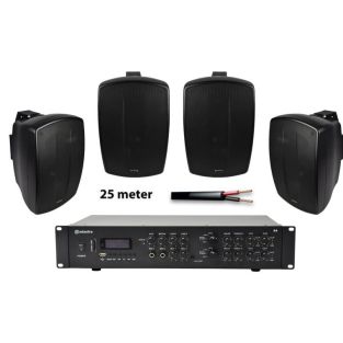 Adastra Terras set 4x BH8 speaker + A4 versterker + 25mtr kabel