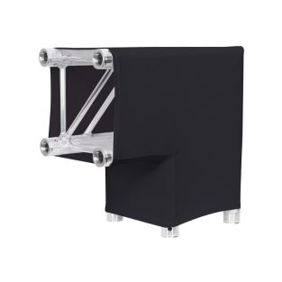 LEDJ Zwarte 2-weg 90 graden hoekverbindingshuls/hoes voor quad-truss