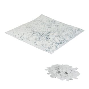 Equinox Losse confetti 10 x 10 mm - Wit en zilver metallic 1 kg