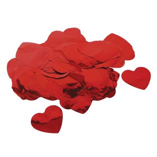 Equinox Losse confetti hartjes 55mmØ - Metallic rood 1kg