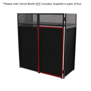 Equinox Combi Booth System vervangende zwarte lycraset (4 panelen)