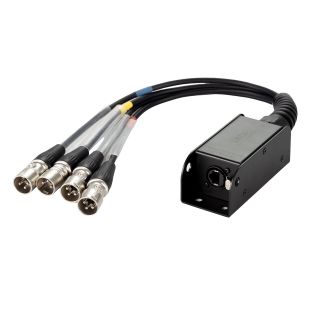 LEDJ etherCON-naar-DMX-multicore-adapter – 3-polige XLR male-kabels