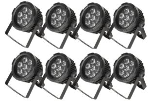 Citronic set van 8 IP65 Waterdichte HIPAR-100 spots