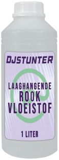 QTX laaghangende rookvloeistof 1 liter voor low fog machines blijft op de grond