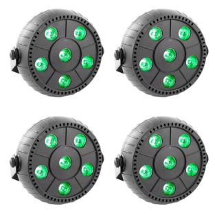 Set van 4 stuks BoomTone DJ MegaLed 6x3w LED par