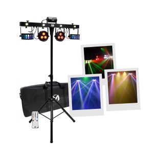 Mac Mah Multi FX Bar licht standaard met 2 RGBW par spots + 2 derby