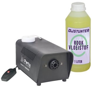 Rookmachine met rookvloeistof 1 liter