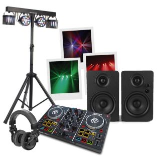 Numark partymix set met speakers, hoofdtelefoon en verlichtingsset