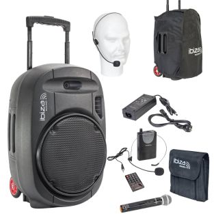 Ibiza Sound PORT15UHF-MKII Mobiele Bluetooth PA Luidspreker