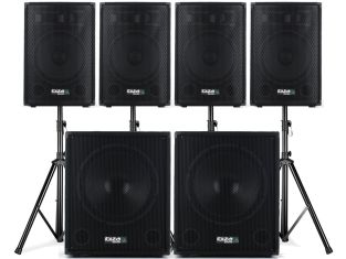 IBIZA CUBE1512QUAD Actieve 4.2 speakerset 4000W