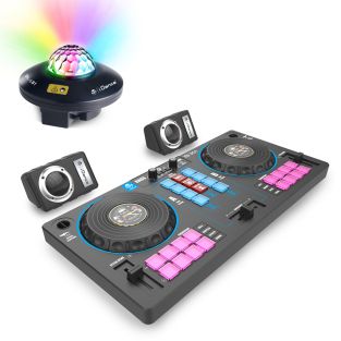 iDance DJ SET XD301 7-in-1 DJ Mixer met discolicht