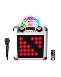iDance Audio BC100L White partybox cube met echo + 1 gratis microfoon
