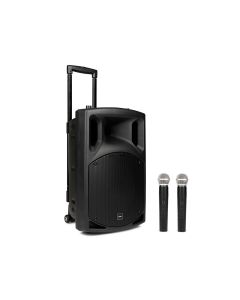 Qtx QX15PA-plus Mobiele Bluetooth PA Luidspreker Box Accu Trolley USB/SD/FM radio 800W