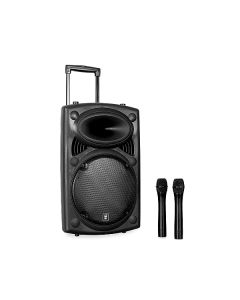 Qtx QR15PA Mobiele speaker 15" 800W USB/SD/VHF