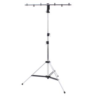 Equinox driedelig lichtstatief chroom – 3 m, 30 kg, met T-bar