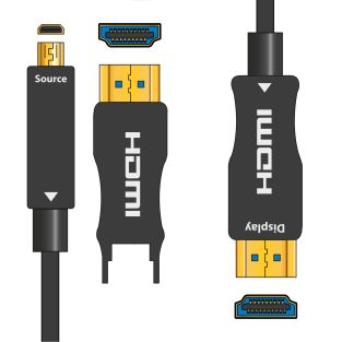 Ultra High Definition 4K Actieve Glasvezel HDMI-kabels met afneembare stekker