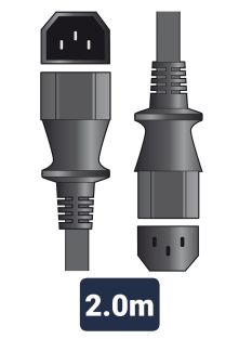 Netvoeding verlengsnoer IEC stekker - IEC aansluiting  2 meter 