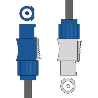 Citronic Powercon doorlus kabel diverse lengtes