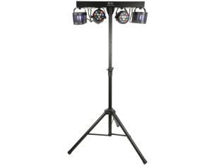 QTX LED FX Bar Derby standaard, 2 RGBW par spots, 2 derby lichteffecten