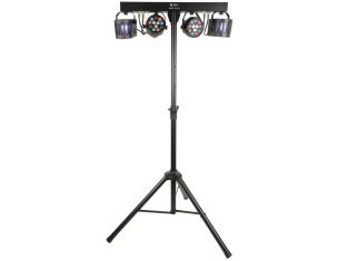 B-Stock QTX LED FX Bar Derby standaard, 2 RGBW par spots, 2 derby lichteffecten