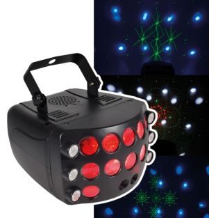 QTX Butterfly Effect: 3-in-1 LED- en laser licht effect 