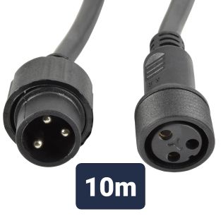 QTX  Waterdichte Stroom Verlengkabel voor HIPAR 10 meter