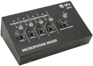 Qtx MM41 4 kanaals mini microfoon mixer 
