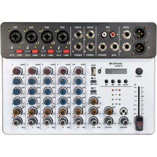 Citronic Q-PAD-8 compacte mixer met USB/Bluetooth en audio-interface