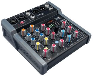 Citronic CMA-6 mixer met DSP, USB Play/Record/PC en Bluetooth 2 mono + 2 stereo