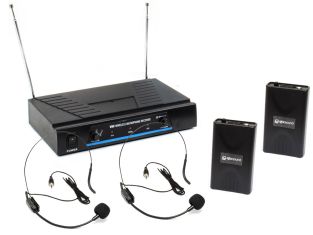 Qtx Sound VN2 draadloos headset microfoon systeem VHF 174.1 + 175.0MHz