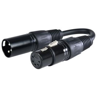 QTX 3-pin naar 5-pin Female DMX adapter