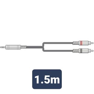 Chord 2R-3.5MM Professionele 3.5mm jack - RCA kabel 1.5m