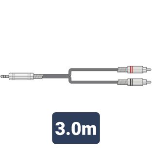 Chord 2R-3.5MM Professionele 3.5mm jack - RCA kabel 3.0m