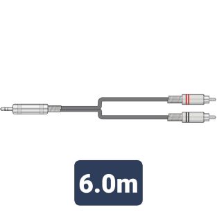 Chord 2R-3.5MM Professionele 3.5mm jack - RCA kabel 6.0m