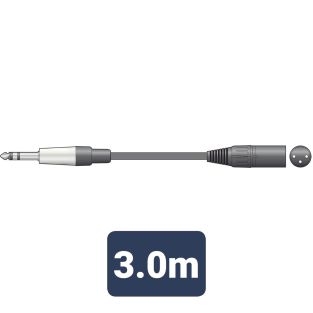 Professionele gebalanceerde XLRM - Jack Male kabel 3.0m