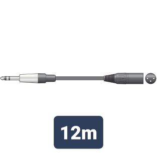 Professionele gebalanceerde XLRF - Jack Male kabel 12.0m