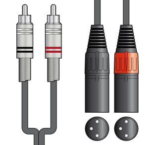 DJ Stunter Professionele RCA - XLR Male kabel diverse lengtes