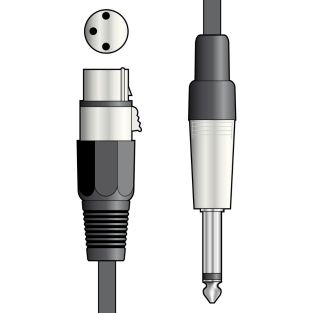 DJ Stunter 6,3 Jack naar XLR Female kabel diverse lengtes