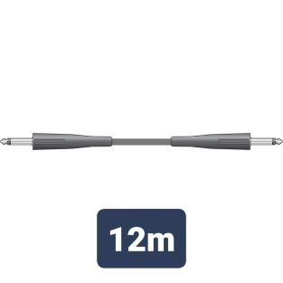 luidsprekerkabel 6,3 mm mono-jack - 6,3 mm mono-jack 12 meter