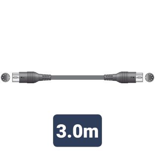 Midi kabel 5-pins Din stekker aan beide zijde 3m