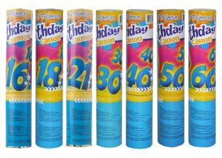 Funny Fashion Confetti Kanon 20 cm diverse leeftijden